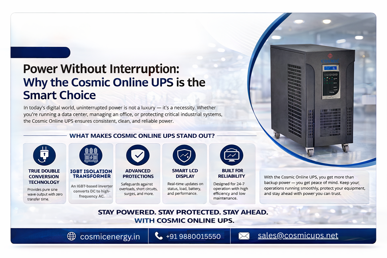 Online UPS Inbuilt Insolation Transformer